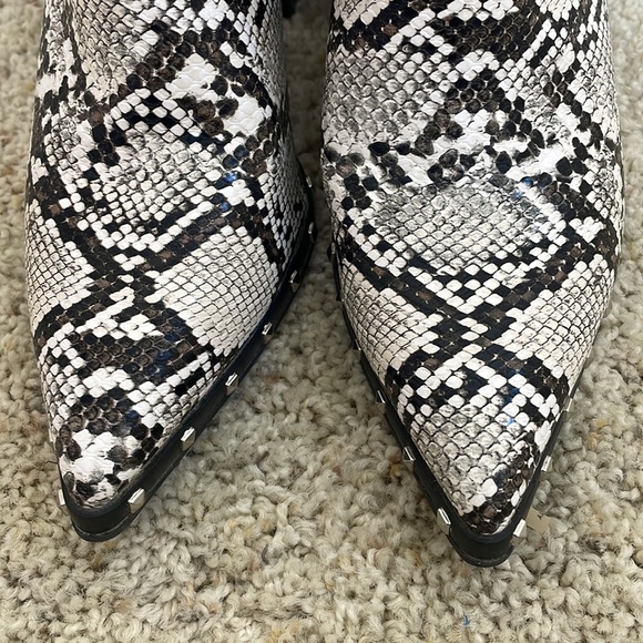 Charles David Duke Leather Embellished Pointed Toe Block Heel Boot - Picture 5 of 7